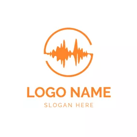 Audio Logo Sound Wave and Edm logo design