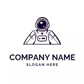 Space Logo Space Suit and Astronaut logo design