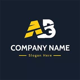 Ab Logo Spanner Fissure Wood Letter A B logo design