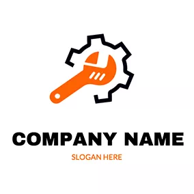 齿轮Logo Spanner Gear and Workshop logo design
