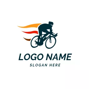 Logotipo De Carreras Speed Bicycle Rider and Bike logo design