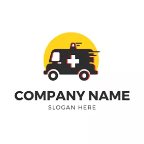 救護車 Logo Speed Black Ambulance logo design