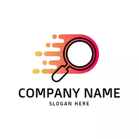 Design Logo Speed Pattern Magnifier Search logo design