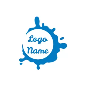 乳製品 Logo Splash Pure Milk logo design