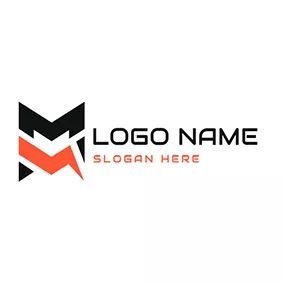 Mm Logo Split Lightning Letter M M logo design