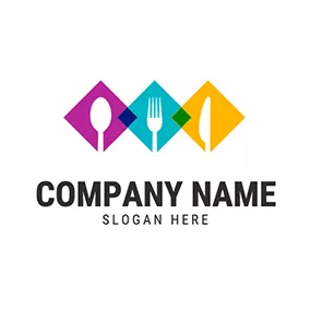 菜單 Logo Spoon Fork and Knife logo design