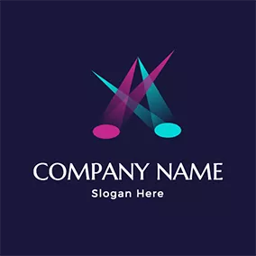 Stag Logo Spotlight Stage Beam logo design