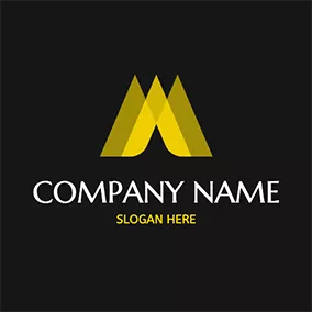 Yellow Logo Spotlight Triangle Overlay logo design