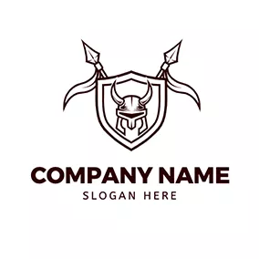 危険なロゴ Squad Shield Icon logo design