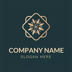 Floral Logo Square and Edelweiss logo design