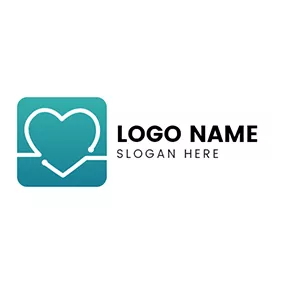 Help Logo Square and Heart Pulse logo design