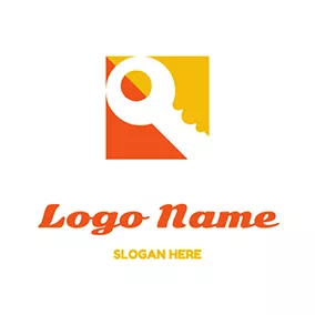 Locksmith Logo Square and Key logo design