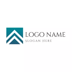 House Logo Square and Simple Roof logo design
