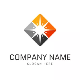 Frame Logo Square and Spark Icon logo design