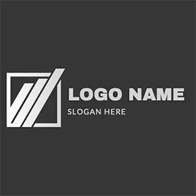 报告 Logo Square Bar Graph Report logo design