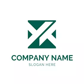 Green Logo Square Branch Simple Letter Y T logo design