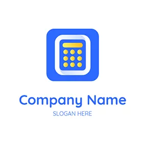 会计 Logo Square Calculator and Accounting logo design