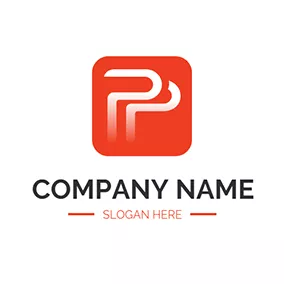 Pp Logo Square Gradient Abstract Letter P P logo design