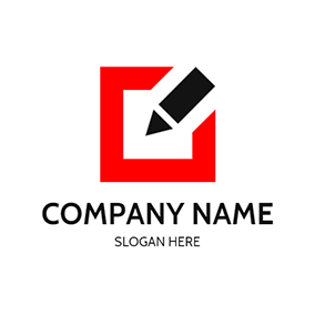 钢笔Logo Square Pen Editing logo design