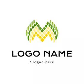 Comb Logo Square Shape Combination Mosaic logo design