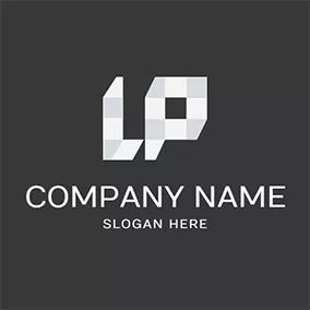 Lロゴ Square Shape Simple Letter L P logo design