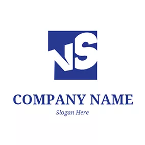 N Logo Square Simple Letter N S logo design