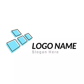 鍵盤logo Squares Keyboard Logo logo design