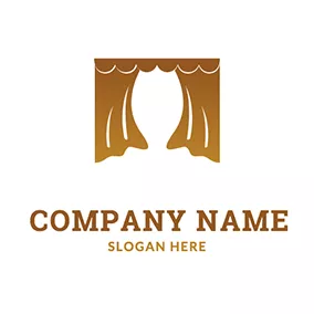 Drama Logo Stage Curtain logo design