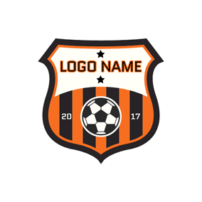 Star Soccer Ball Badge logo design