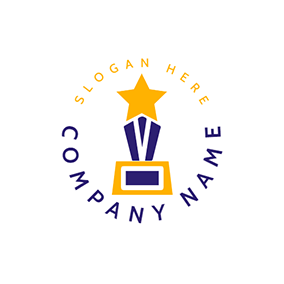 獎盃 Logo Star Trophy Championship logo design