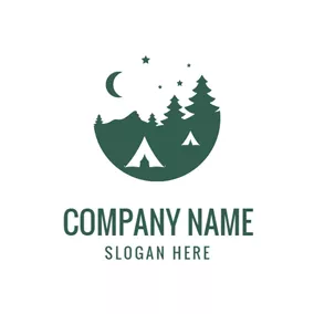 Logótipo Casual Starry Forest Park logo design