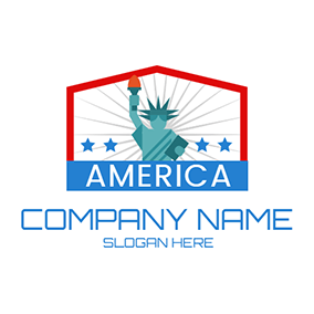Logótipo Americano Statue Of Liberty American logo design