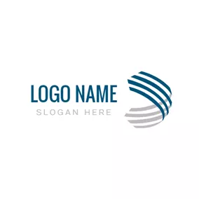 Gray Logo Stereo and Perspective Sphere logo design