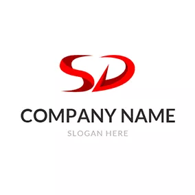 Sd Logo Stereoscopic Abstract Letter S D logo design