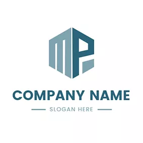 Great Logo Stereoscopic Construction Letter M P logo design