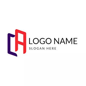 Letter A Logo Stereoscopic Shape Letter C A logo design