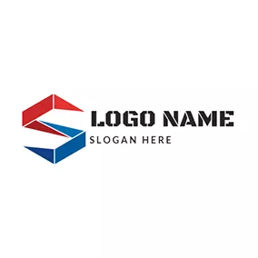 Agency Logo Stereoscopic Shape Letter S C logo design