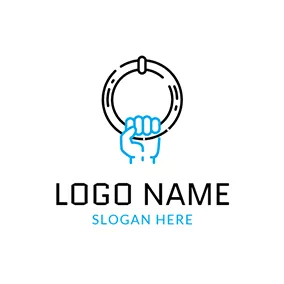 Logótipo De Colagem Still Ring and Green Hand logo design