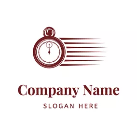 Signal Logo Stopwatch Simple Line Speed logo design