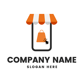 Logotipo De Compras Store Bag Cursor Online Shopping logo design