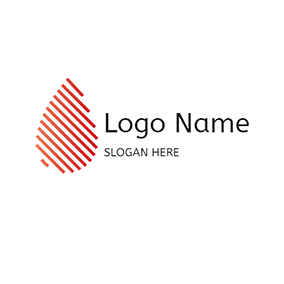 Drop Logo Stripe Design Blood Drop logo design