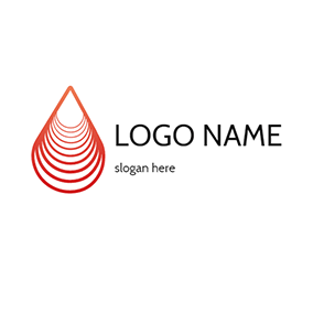Blut Logo Stripe Drop Blood logo design