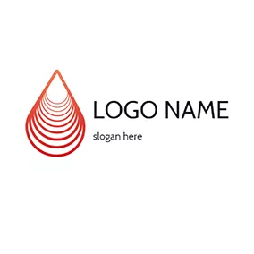 Curve Logo Stripe Drop Blood logo design