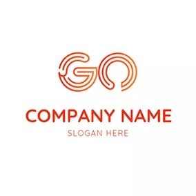 Go Logo Stripe Line Letter G O logo design