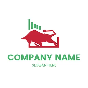 Ox Logo Strong Bull Histogram Forex logo design