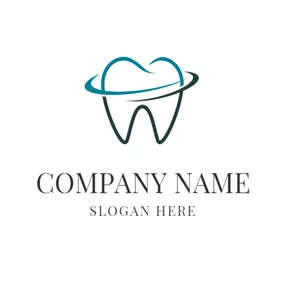 カーブのロゴ Strong Green Teeth logo design