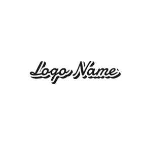 かっこいい文字のロゴ Stylish Handwritten Wordart logo design