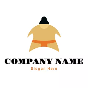 Dojo Logo Sumo Wrestler logo design