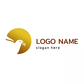 Logótipo Pomba Sun and Peace Dove logo design