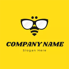 Kreativität Logo Sunglasses and Simple Bee logo design